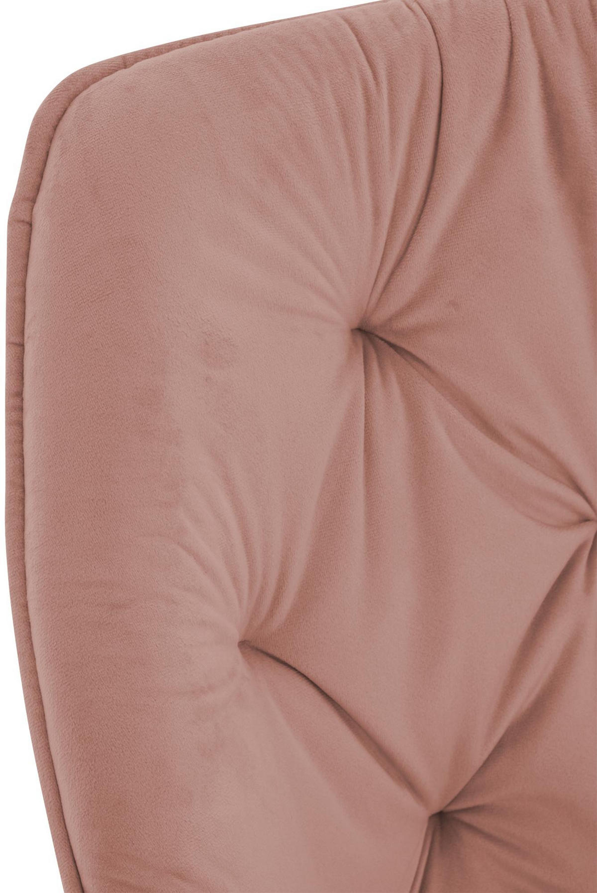 ARMLEHNENSTUHL 4er Set Samt Rosa - Schwarz/Rosa, Textil/Metall (58/83/62cm) - CLP