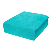 SPANNBETTLAKEN 180/200 cm, Frottee Elastisch 100 % Baumwolle Türkis - Türkis, Textil (180/200cm) - Best For Home