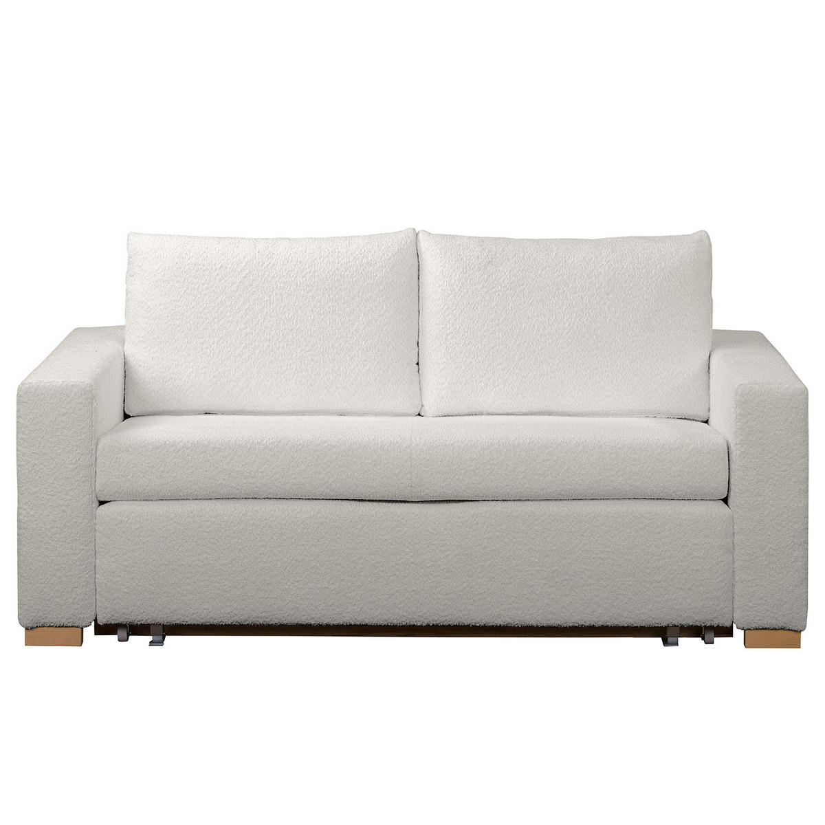 SCHLAFSOFA - Buchefarben/Hellgrau, Holz/Buchenholz (173/90/90cm) - home24
