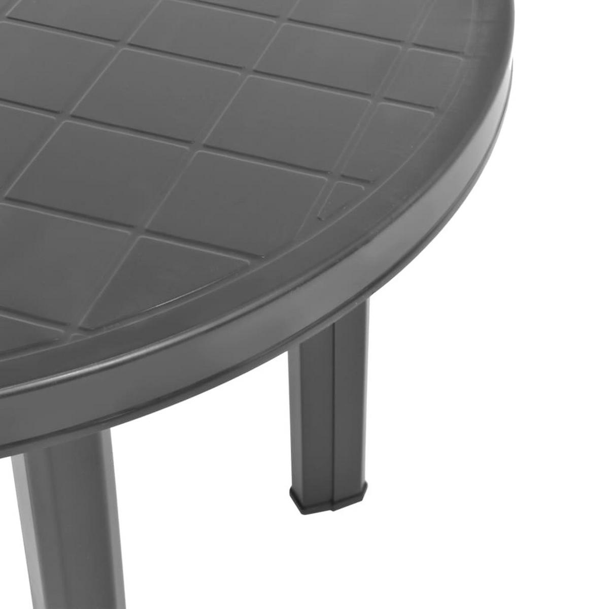 GARTENTISCH Anthrazit 89 Cm Kunststoff - Anthrazit, Kunststoff (9/89/72cm) - vidaXL