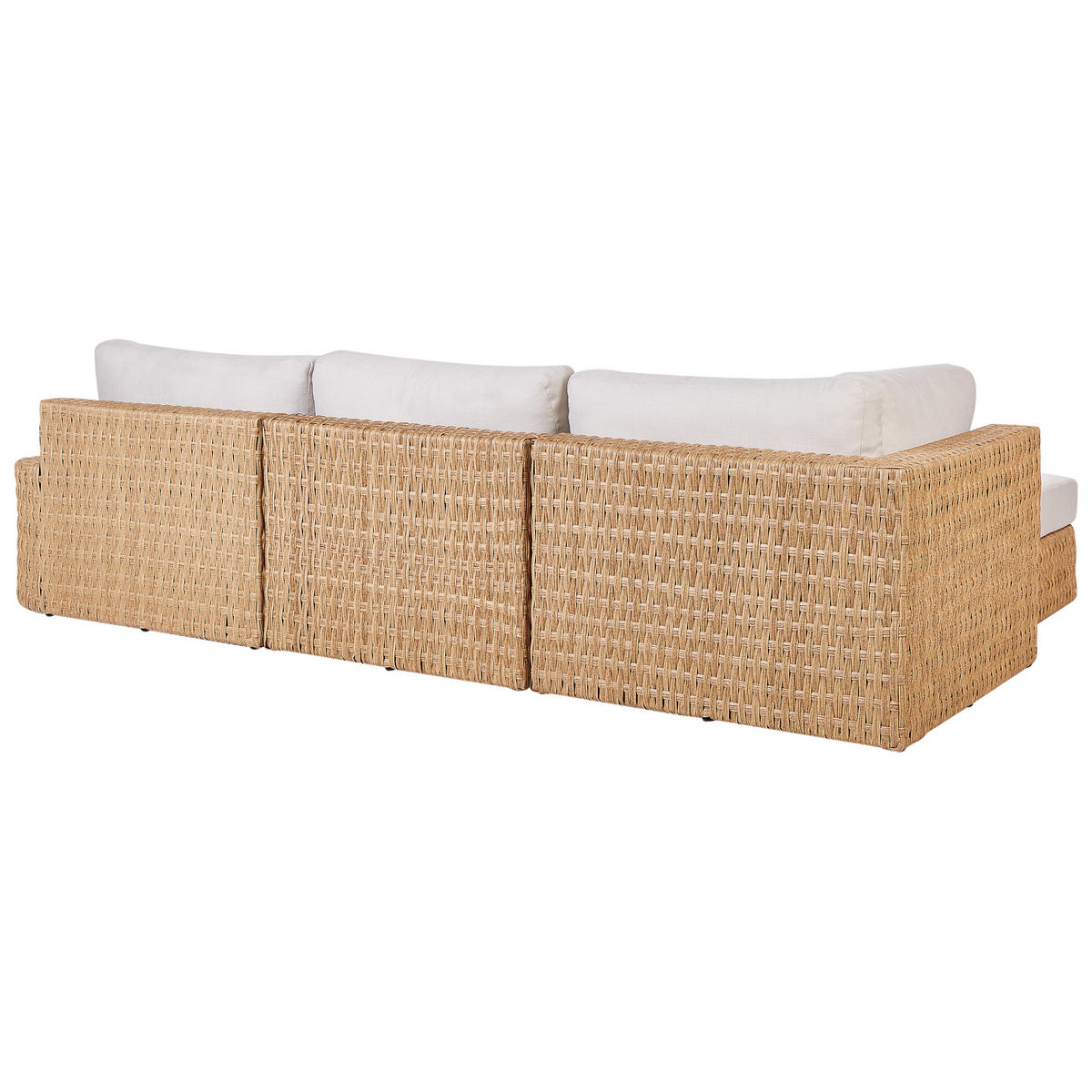 LOUNGE-SET 4-Sitzer Beige Oliveri - Beige/Naturfarben, Kunststoff - Beliani