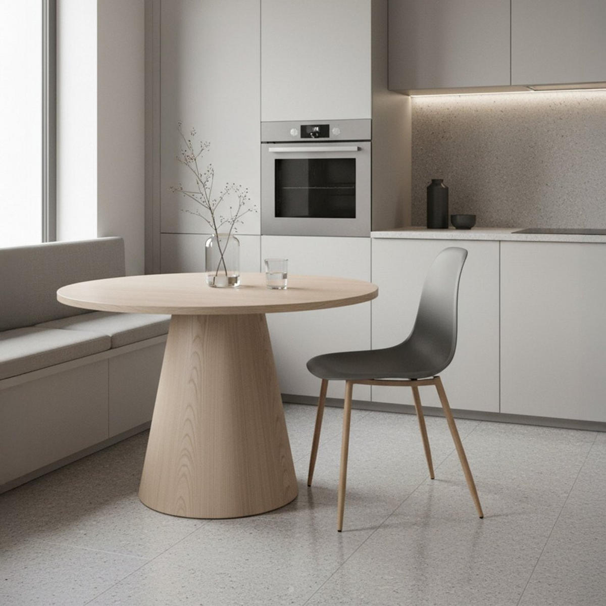 STUHL FÜR DRAUSSEN Nina Grau 45 cm x 80 cm - Grau, Kunststoff (45/80/53cm)