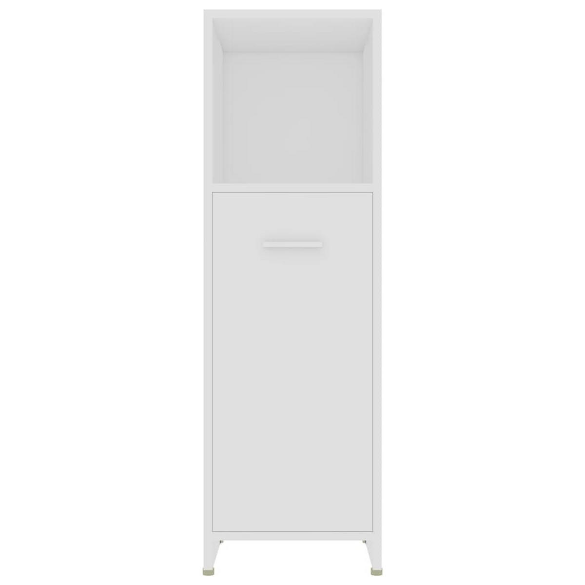 BADEZIMMERSCHRANK Weiß 30/30/95 Cm Holzwerkstoff - Weiß, Holz (30/95/30cm) - vidaXL