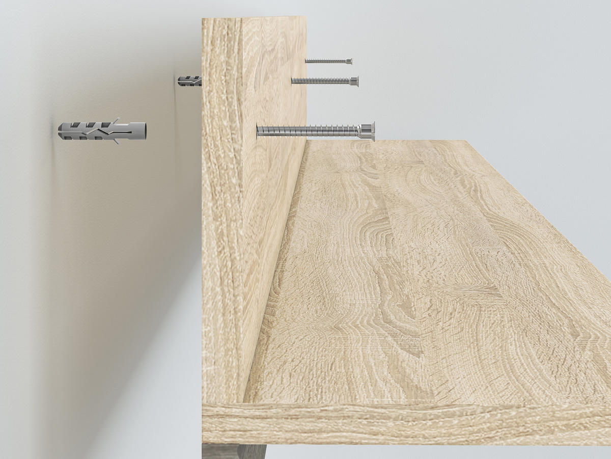WANDREGAL Castel Sonoma Eiche hell / Sonoma Eiche Trüffel 138 / 21 / 24cm - Braun, Holz/Holzwerkstoff (138/24/21cm) - Feldmann-Wohnen