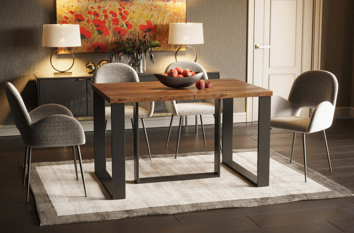 ESSTISCH Borys Max ausziehbar bis 250cm - Eiche San Remo, Holzwerkstoff (130/85/76cm) - Endo-Moebel