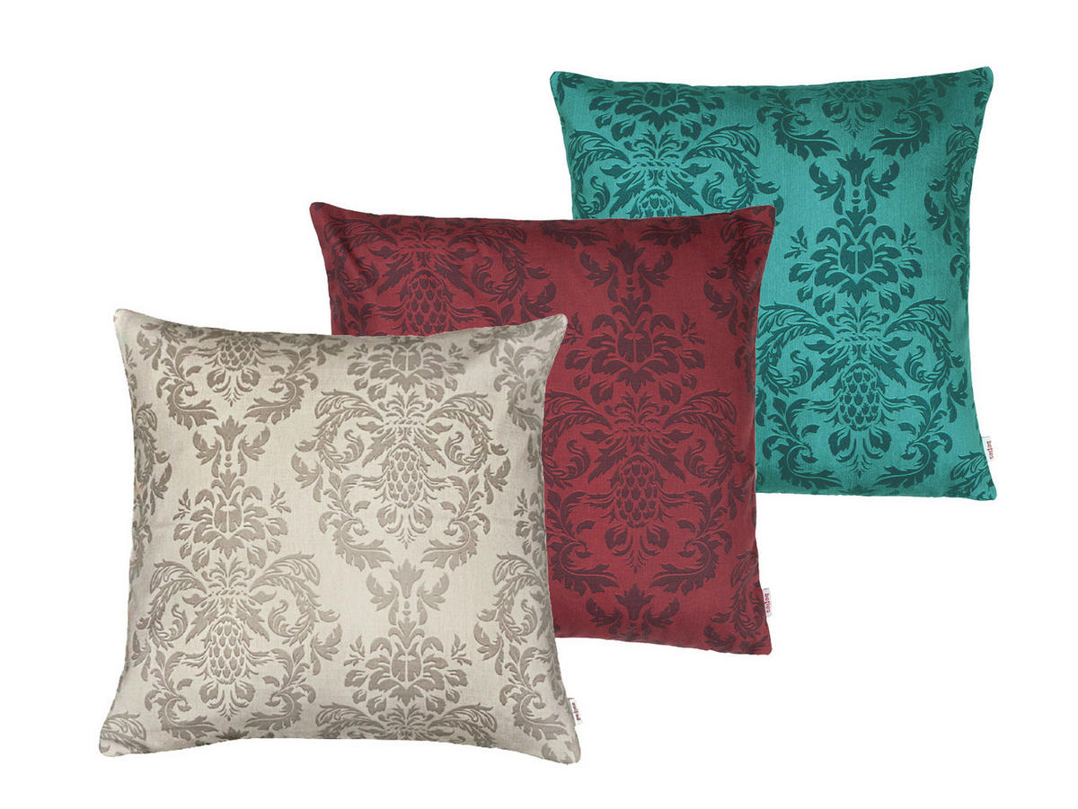 KISSENNHÜLLE Epoche petrol-grün 45/45 cm - Petrol, Textil (45/45cm) - beties Heimtextil
