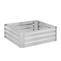HOCHBEET - Silberfarben, Metall (90/30/90cm) - Relaxdays