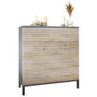 KOMMODE Pavos Eiche Viking - Sonoma Eiche, Holzwerkstoff (76/84/35cm) - Vladon
