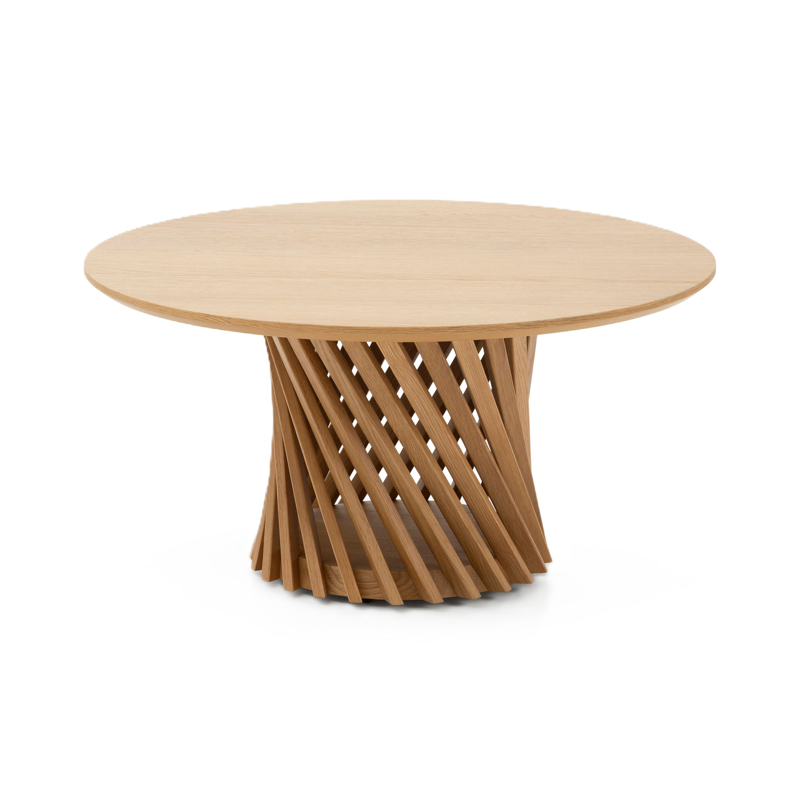 COUCHTISCH Emma, Natur Massiveiche - Beige, Holz (80/80/40cm) - WOODEK