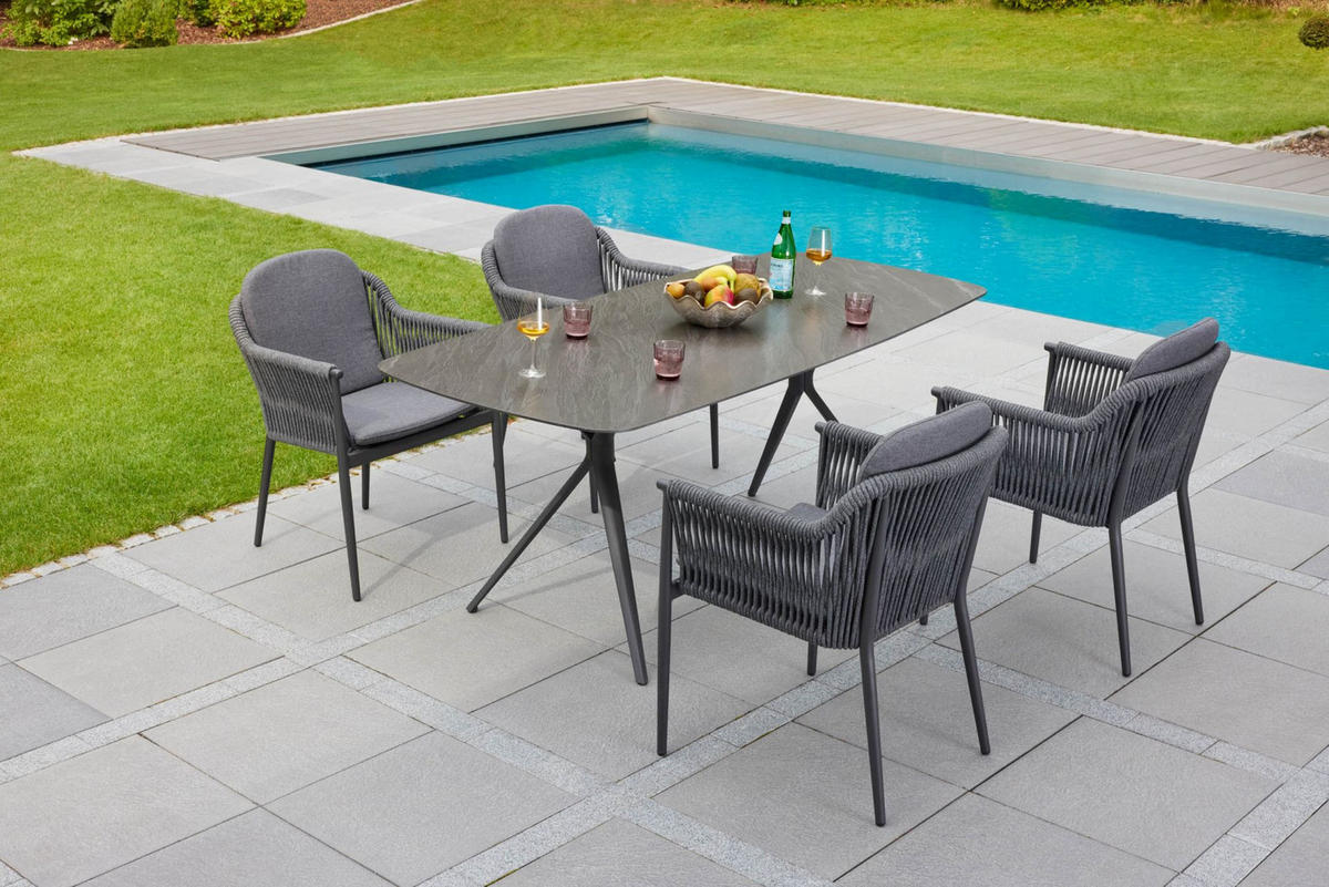 GARTENSTUHL Balu 2, Rope-Metall, Anthrazit - Anthrazit, Metall (59/78.5/61cm) - dasmöbelwerk