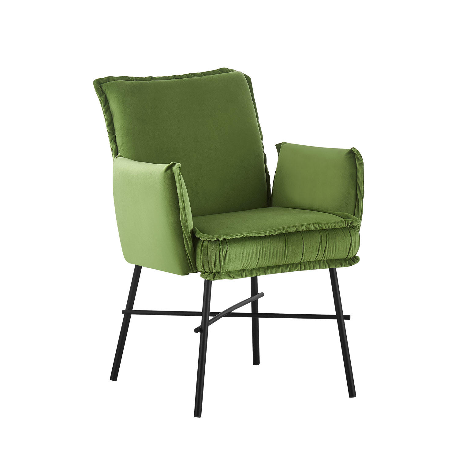 ARMLEHNSTUHL JÜRGEN Grün - Grün, Metall (63/84/63cm) - B&D Home