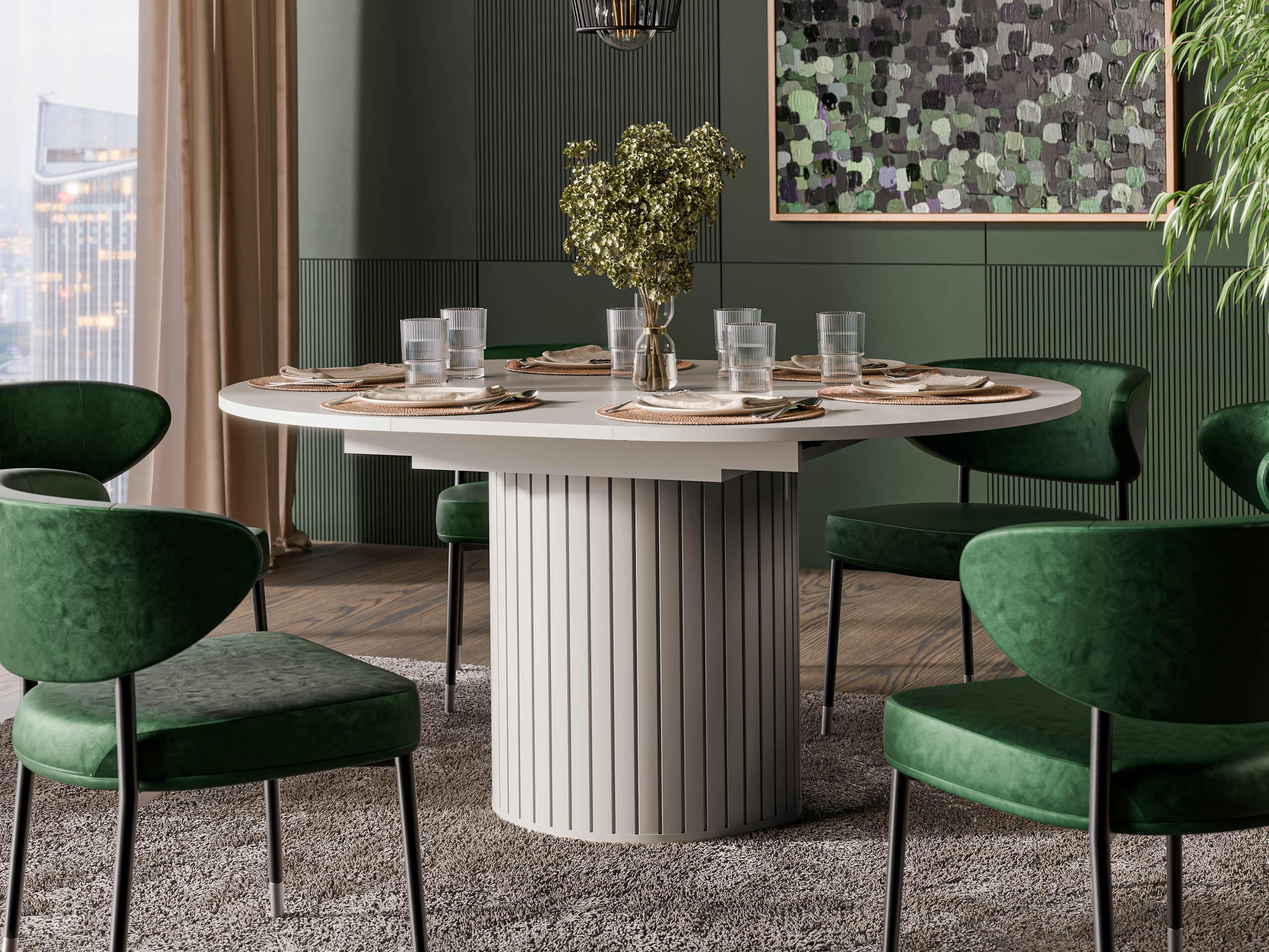 ESSTISCH ausziehbar Zante 09 - Kaschmir, Holzwerkstoff (120/120/76cm) - MIRJAN24