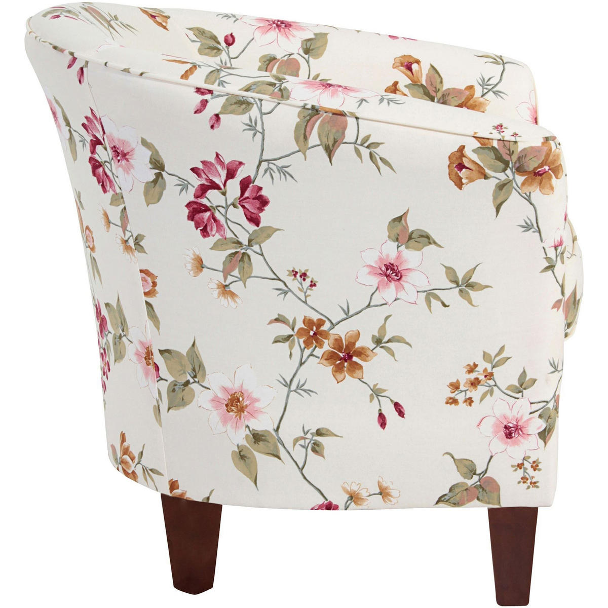 SESSEL Karine Bezug Flachgewebe Buche nussbaum dunkel / weiß - Dunkelbraun/Weiß, Kunststoff (70/74/70cm) - 58aufmkessel