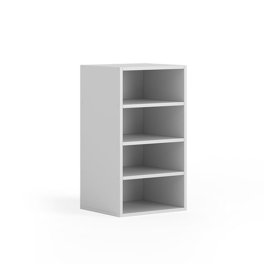 SKLADIŠČNA POLICA Rula, Bela, 40 x 81.6 cm - bela, leseni material (40/350/35cm) - Vicco