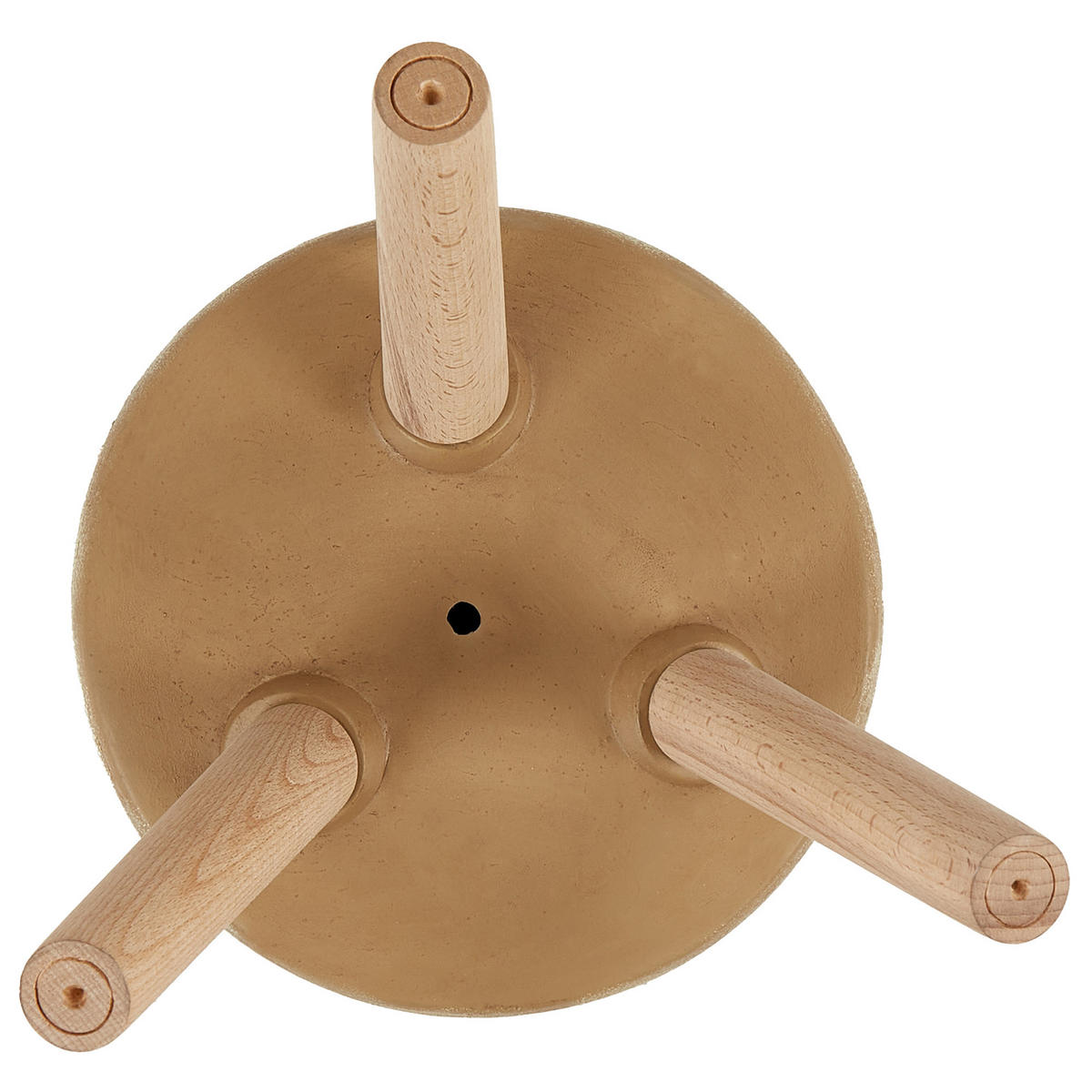 BLUMENTOPF Braun Cyrtomium - Hellbraun/Beige, Stein (42cm) - Beliani