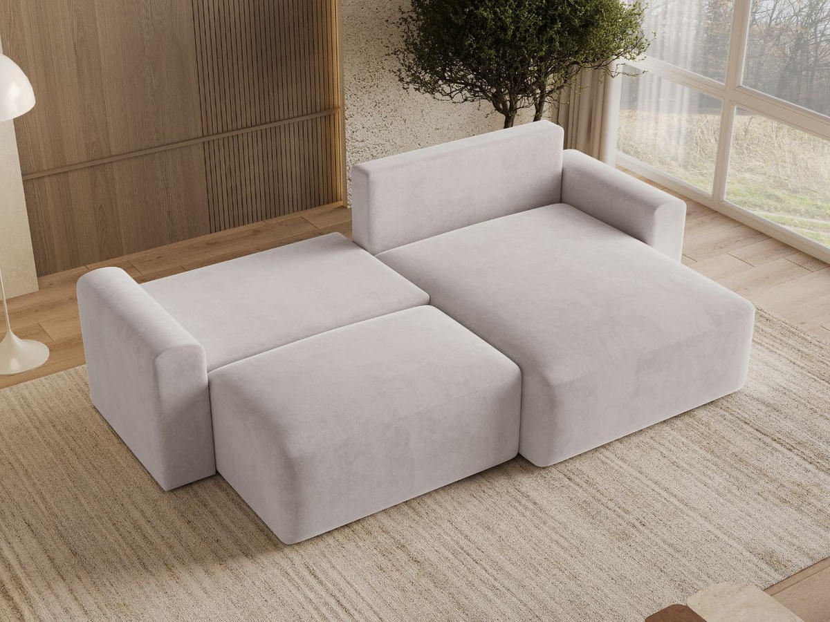 ECKSOFA Aurora Grau - Grau, Holz/Textil (259/145cm) - Graingold