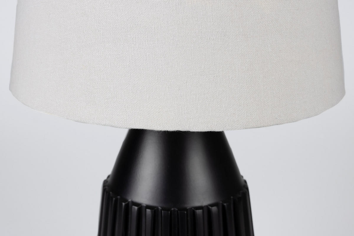 TISCHLAMPE Aysa - Schwarz - 25/25/52 cm - Schwarz, Kunststoff (25/25/52cm) - Novel