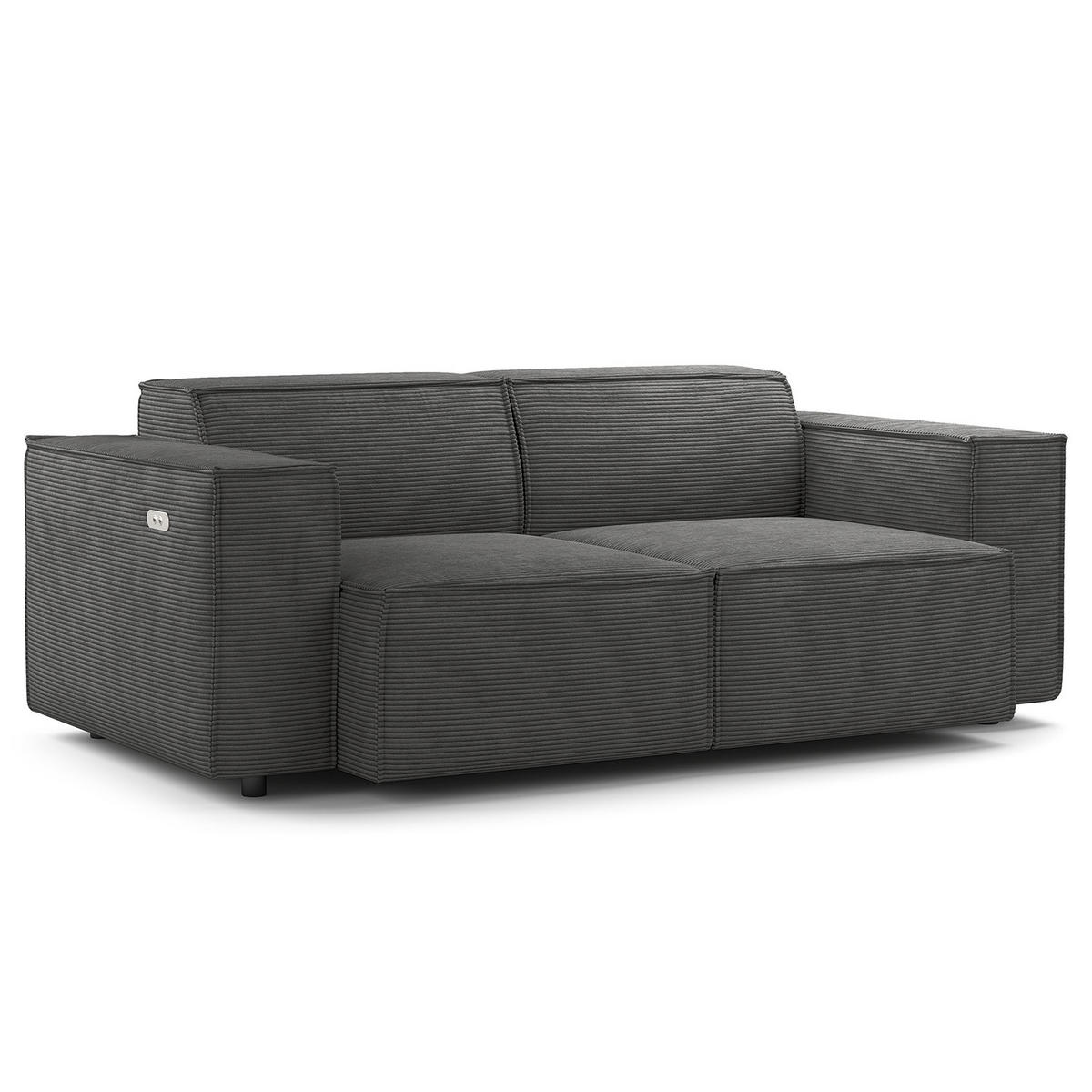 2-SITZER SOFA - Anthrazit, Textil (189/70/96cm) - home24