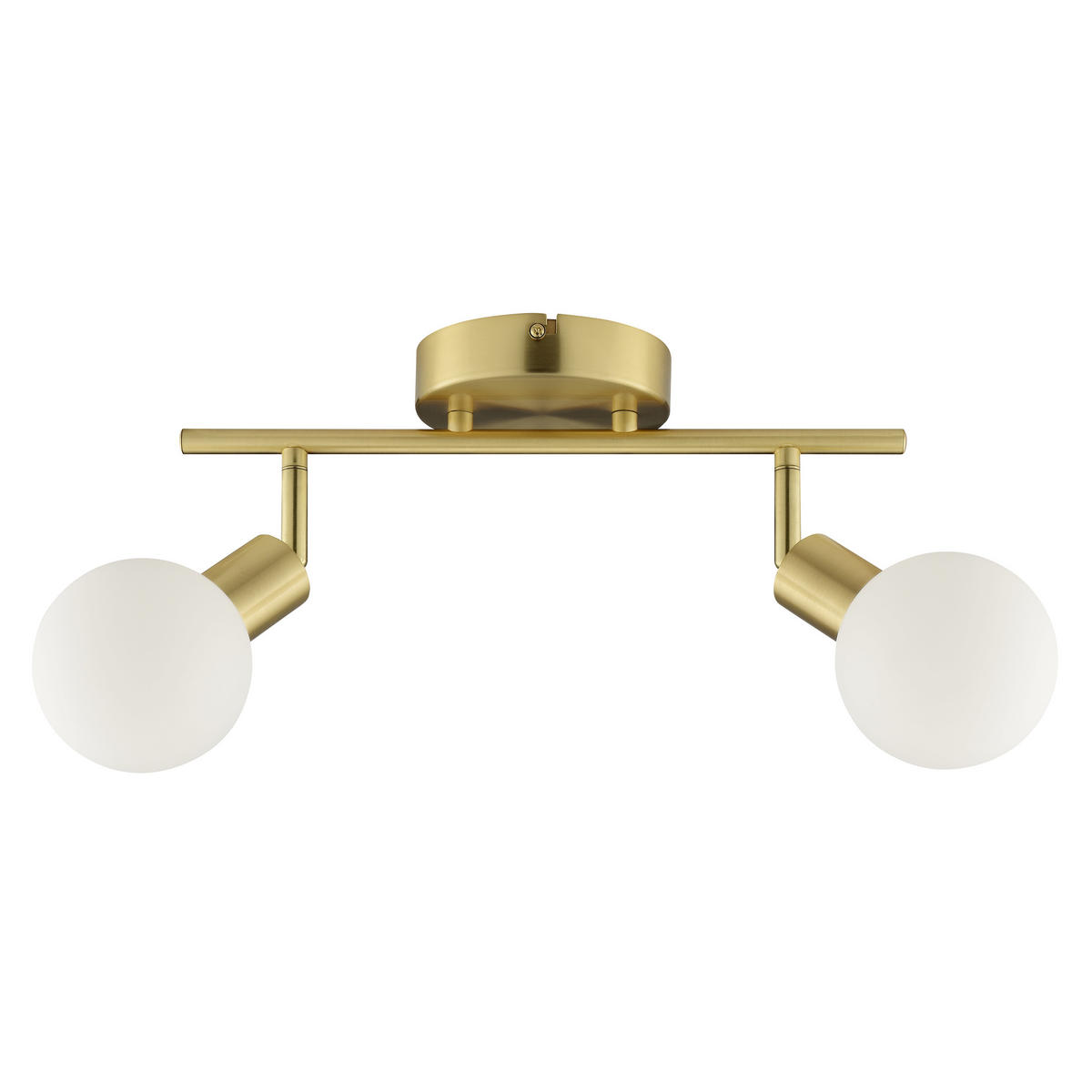 LED DECKENLEUCHTE Jorge Messing gebürstet/Weiß 12,5/41,5/22,5 cm - Multicolor, Metall (12.5/41.5/22.5cm) - Brilliant