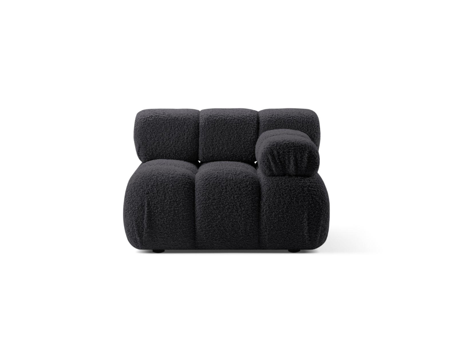 MODUL rechts Bellis aus Boucle graphit - Graphitfarben, Textil (94/70/94cm) - Micadoni