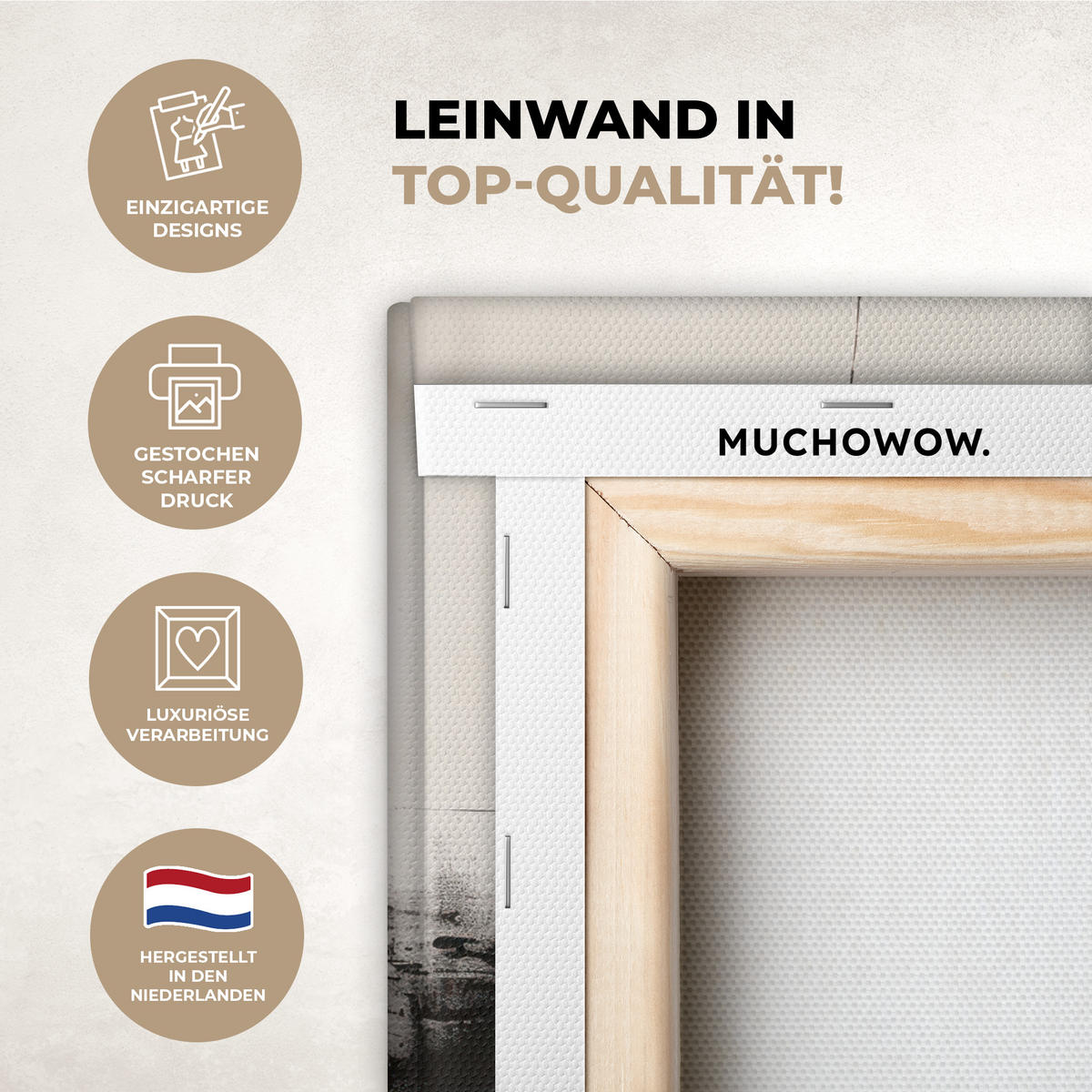 LEINWANDBILD Abstrakt - Kunst - Grau 40x30 cm - Hellgrau, Textil (40/30cm) - MuchoWow