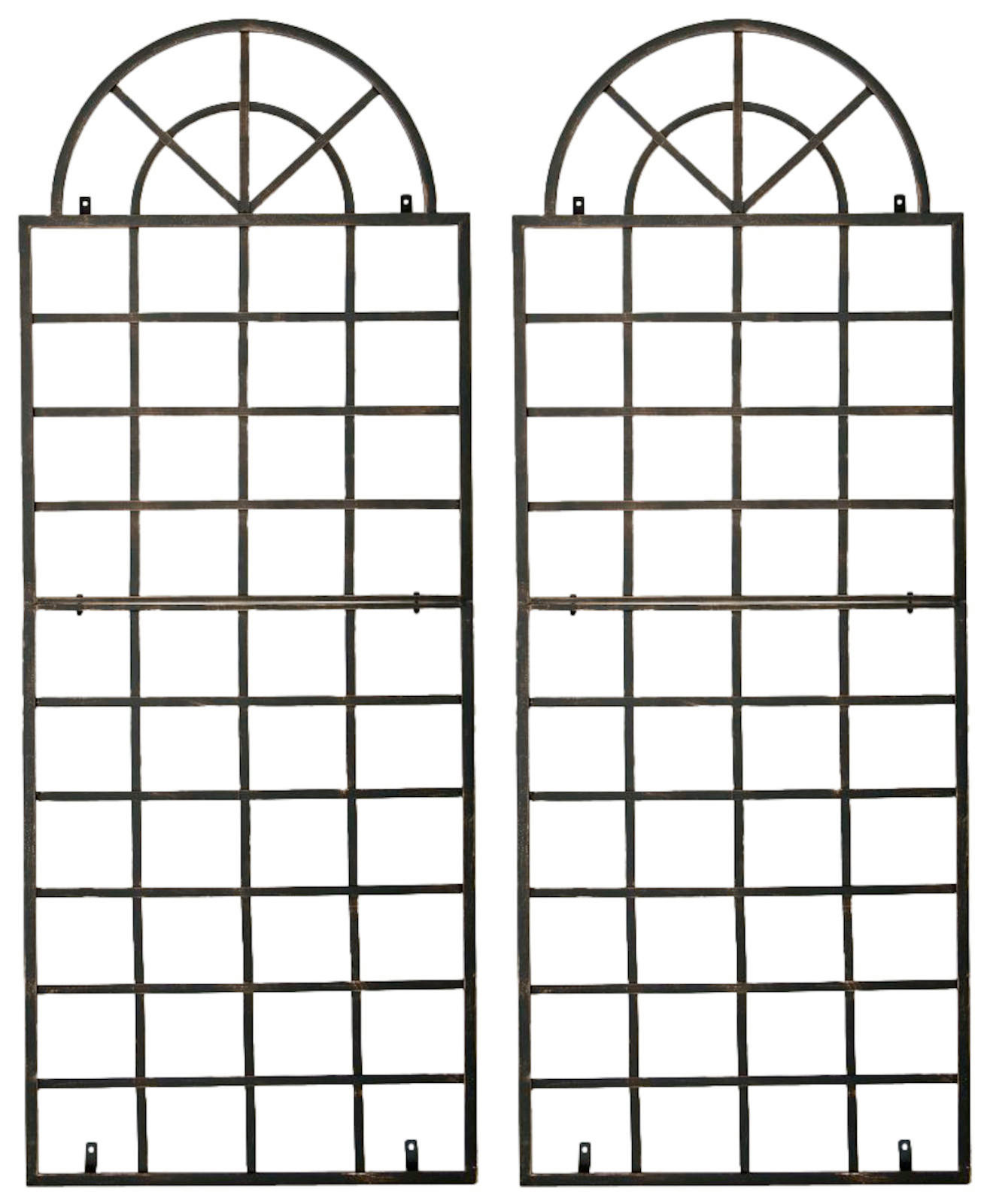 RANKGITTER 2er Set Metall bronze - Bronzefarben, Metall (70/180/1cm) - CLP