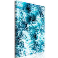KUNSTDRUCK Blau 40/60 cm - Blau/Grün, Textil (40/60cm) - KUNSTLOFT
