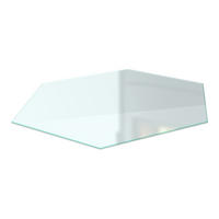 SKLENĚNÁ PODLOŽKA pod kamna h40 cm – mléčné sklo - průhledná, sklo (40/40/0.4cm) - TULUP