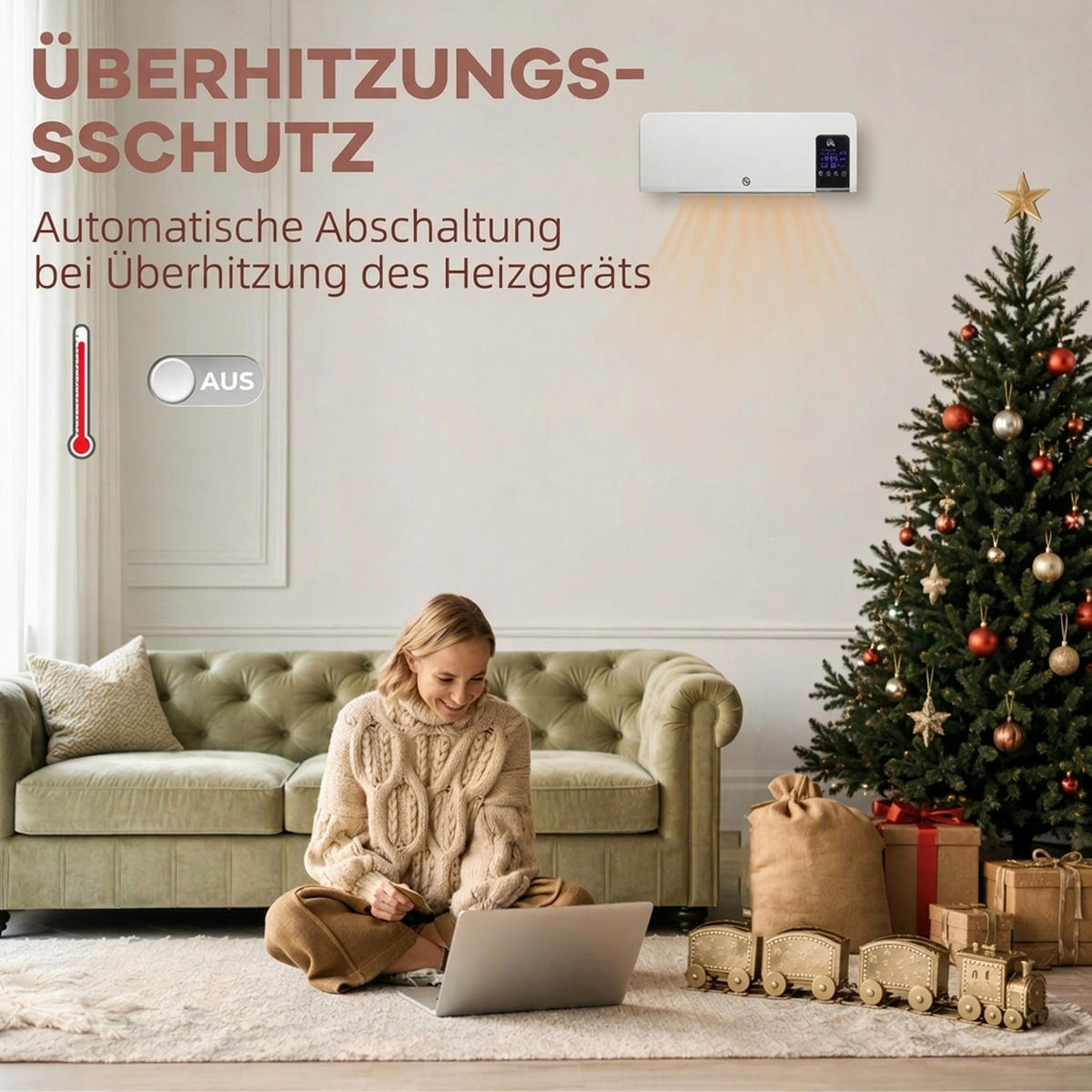 VÄGGVÄRMARE ABS vit - Vit, Plast (12/21.5/54.5cm) - HOMCOM