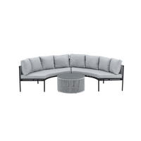 LOUNGE-SET grau - Grau, Holzwerkstoff - ebuy24
