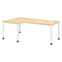 SCHREIBTISCH Serie-H 120/200/74 cm in Ahornfarben/Weiß - Ahornfarben/Weiß, Holzwerkstoff (120/200/74cm) - bümö