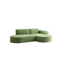 ECKSOFA Modena Studio Falten, Stoff Alpine, Grün Rechts - Grün, Holz (236/165cm) - Kaiser Möbel