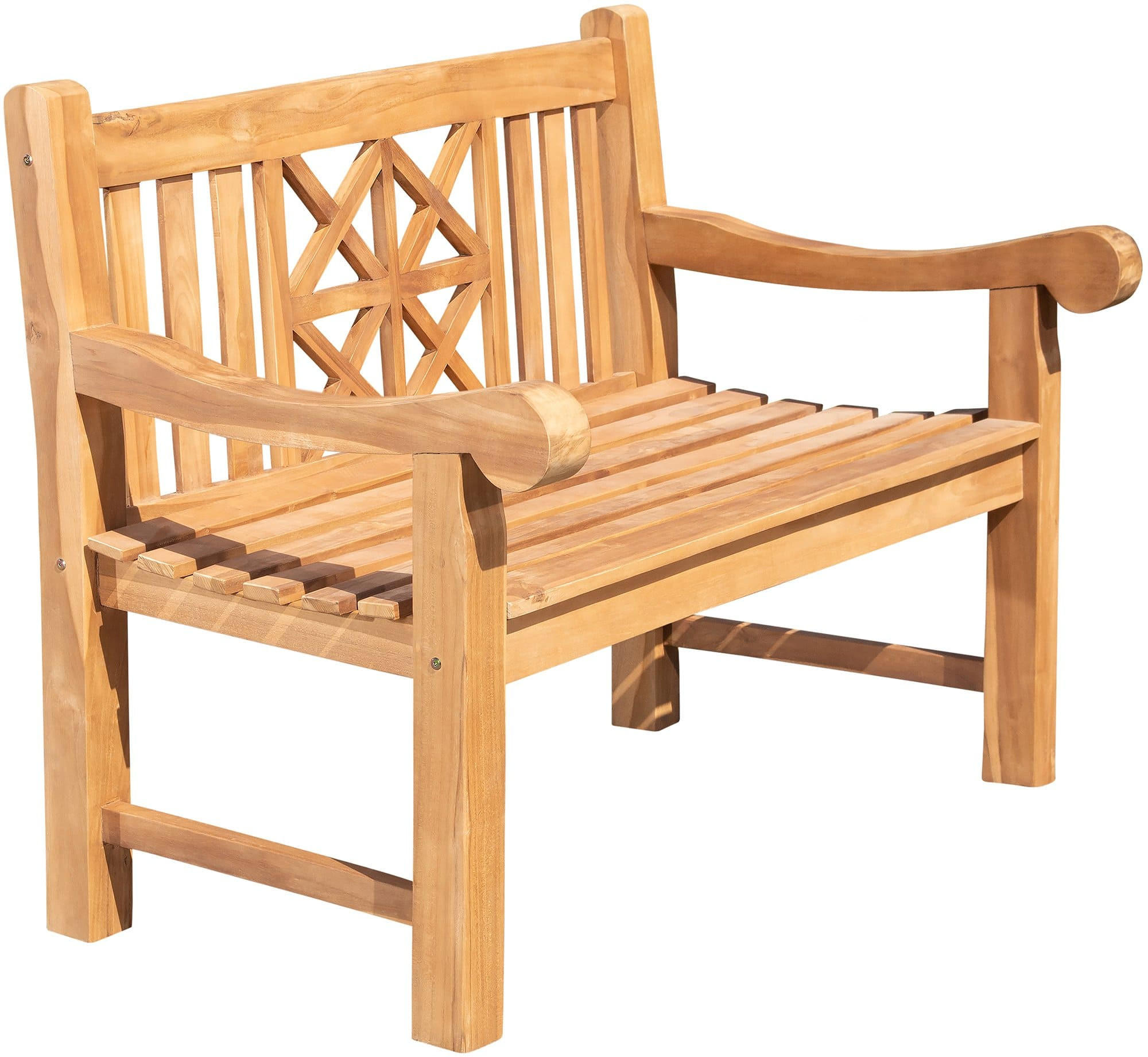 GARTENBANK 120/72 cm Holz Teak - Teakfarben, Holz (120/92/72cm) - CLP