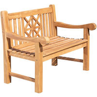 GARTENBANK 120/72 cm Holz Teak - Teakfarben, Holz (120/92/72cm) - CLP
