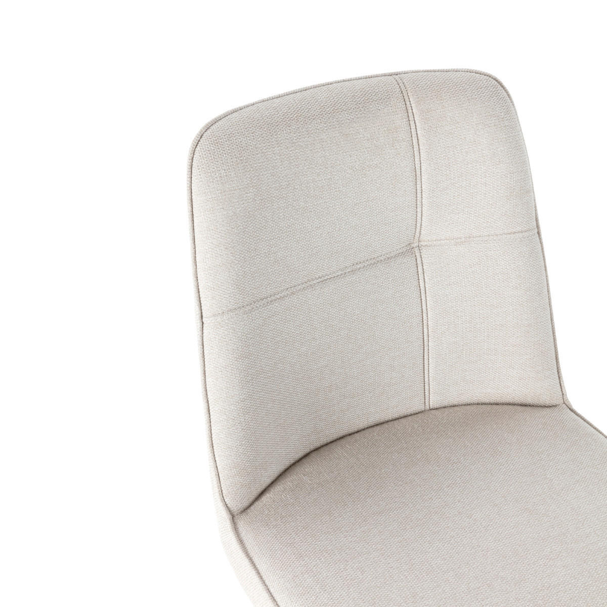 ESSZIMMERSTÜHLE 4er Set 56/46/49,5 cm - Creme, Textil (56/49.5/46cm) - Calicosy