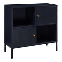 SIDEBOARD Janakkala - Schwarz, Metall (80/80/35cm) - [en.casa]