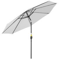 SONNENSCHIRM DE-11392 neigbar, mit Kurbel, Ø 3 m Weiß - Weiß, Metall (295/295cm) - ComfortXL