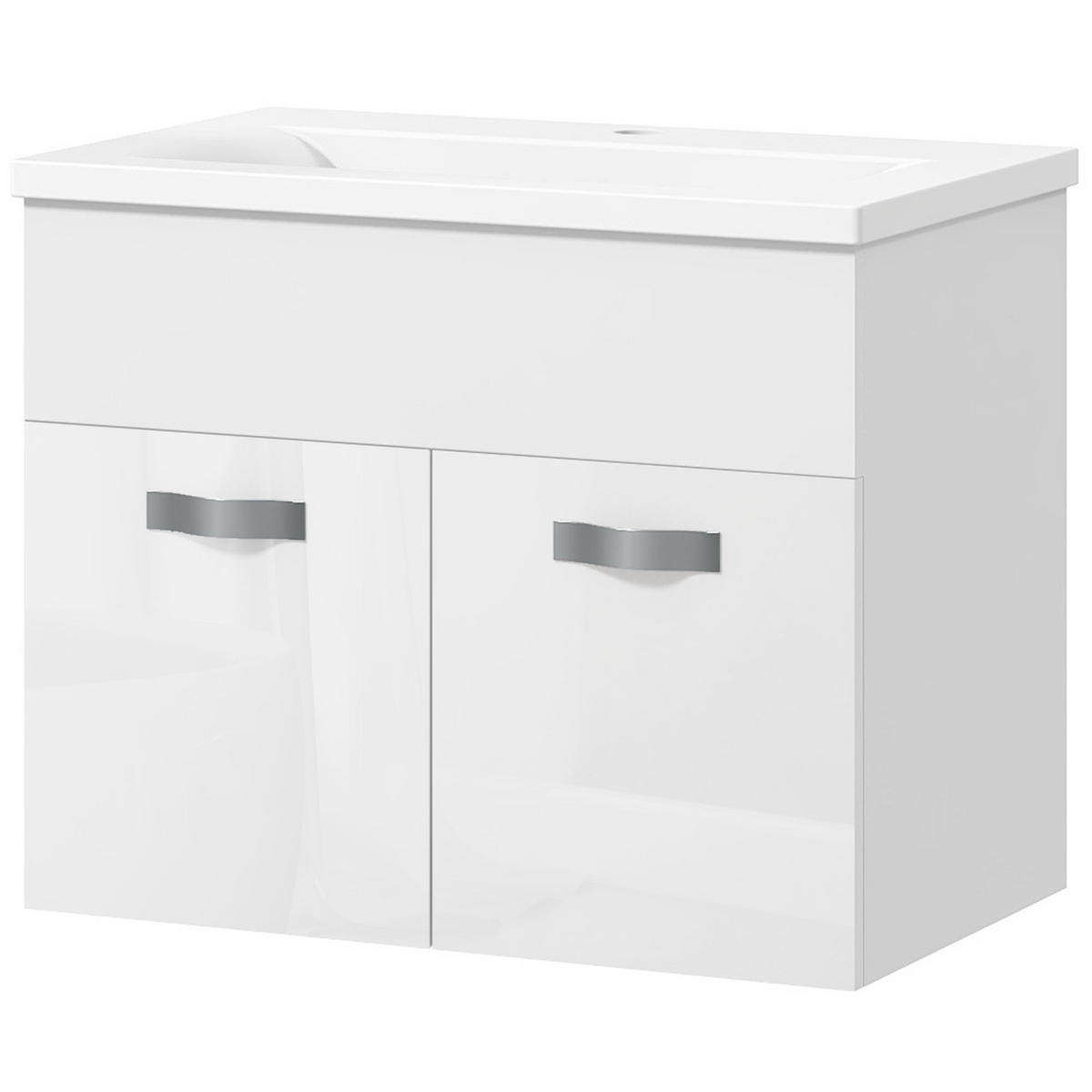 HÄNGESCHRANK Glänzend weiß 1 Stück - Weiß, Kunststoff (61/50/40cm) - GiPP