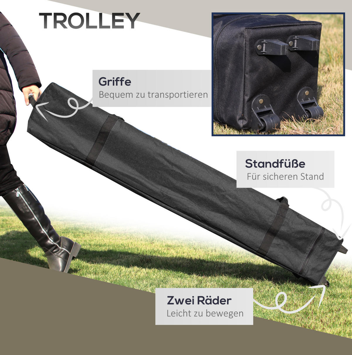 SKLÁDACÍ párty stan z polyesteru 392x392 cm krémově bílý s UV50+ - bílá, textil (392/283/392cm) - Modfu