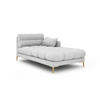 CHAISELONGUE rechts Mamaia aus strukturiertem Stoff hellgrau - Hellgrau, Textil (102/75/185cm) - Micadoni