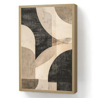 NÁSTĚNNÁ LAMPA S AKUMULÁTOREM Abstraktní - Tvary - Moderní - Béžová 40x60 cm - šedá, kompozitní dřevo (40/60/8cm) - OnlyWow