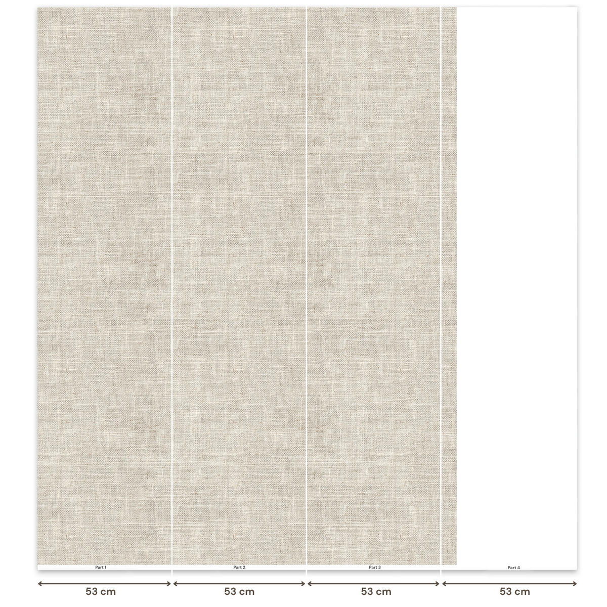 TAPETE - Leinen - Textur - Beige - 160x220 cm - Creme, Papier (160/220cm) - OnlyWow