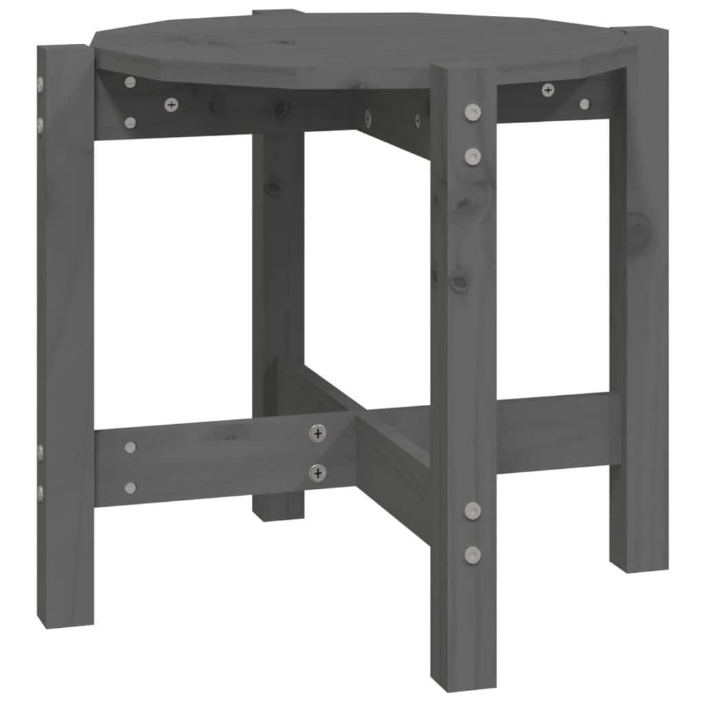 COUCHTISCH Grau Ø 52,5x45 cm Massivholz Kiefer - Grau, Holz (52.5/52.5/45cm) - furnicato