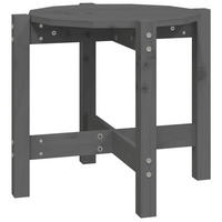 COUCHTISCH Grau Ø 52,5x45 cm Massivholz Kiefer - Grau, Holz (52.5/52.5/45cm) - furnicato
