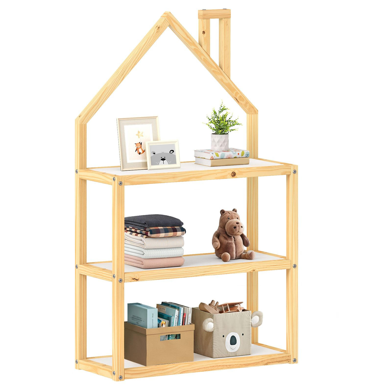 Idimex Regal Natur, Weiß 83x140x24 cm