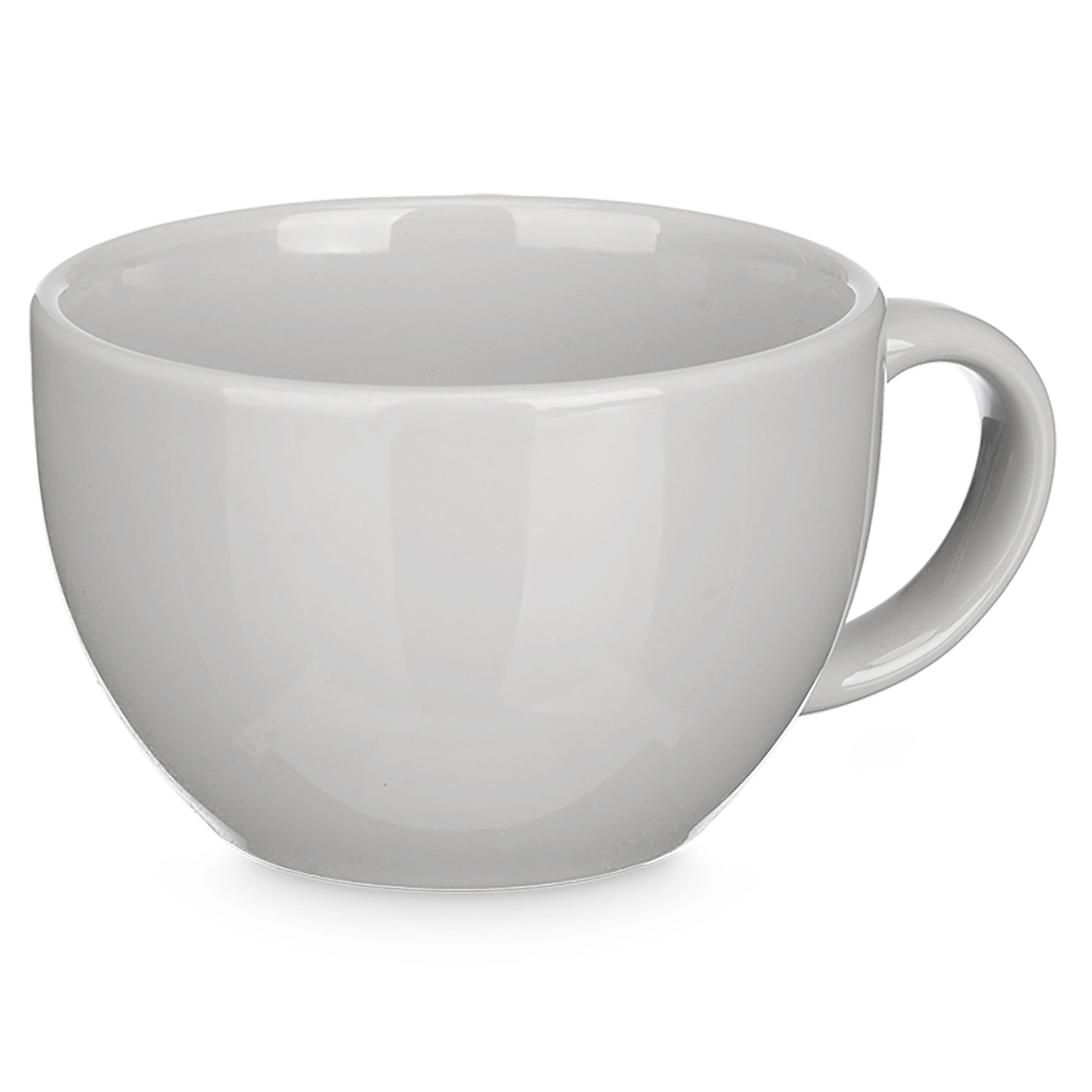 SUPPENSCHALEN 4er Set 480 ml - Grau, Keramik (15.5cm) - Vessia