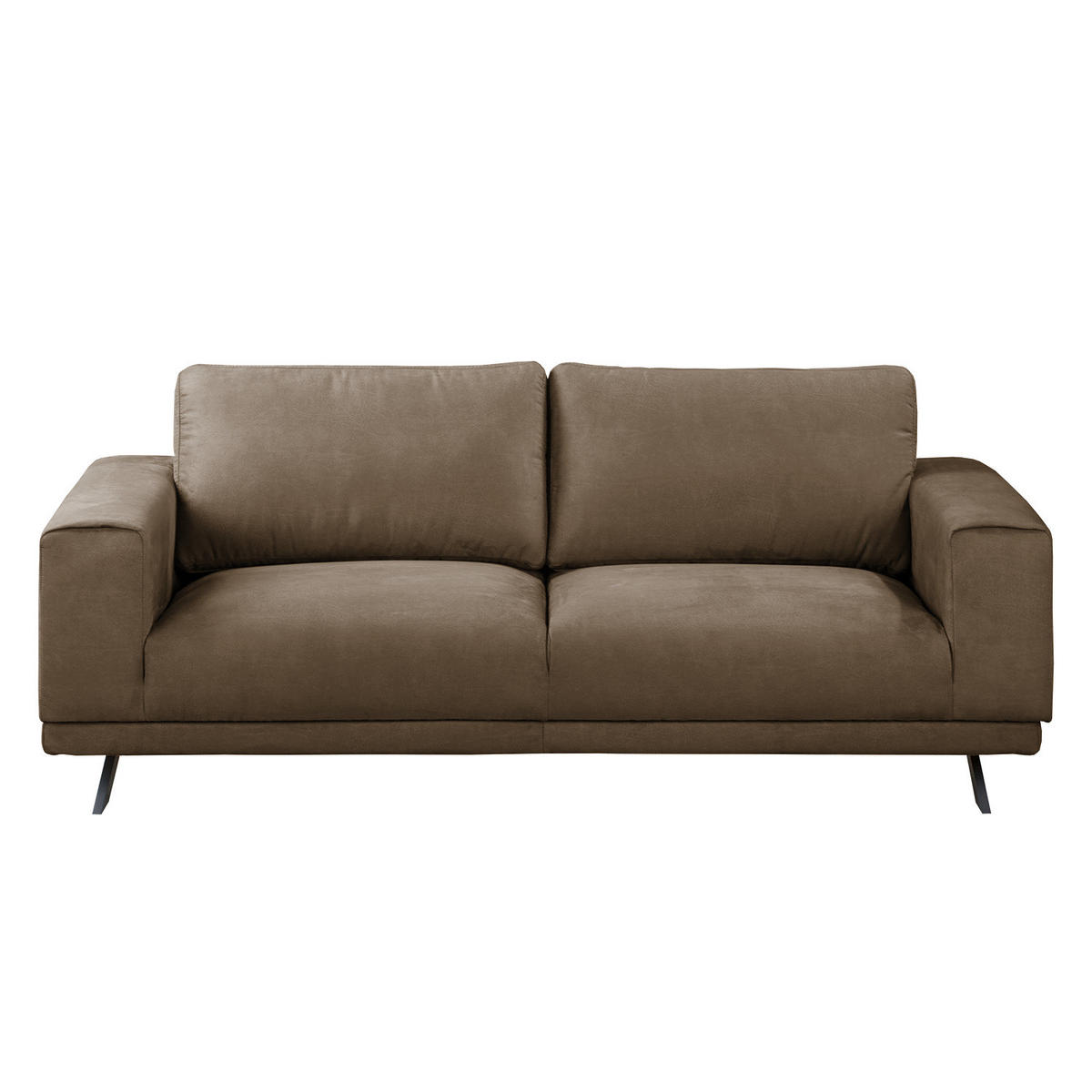 2-SITZER SOFA - Antiklederlook - Beige, Textil (196/81/89cm) - home24