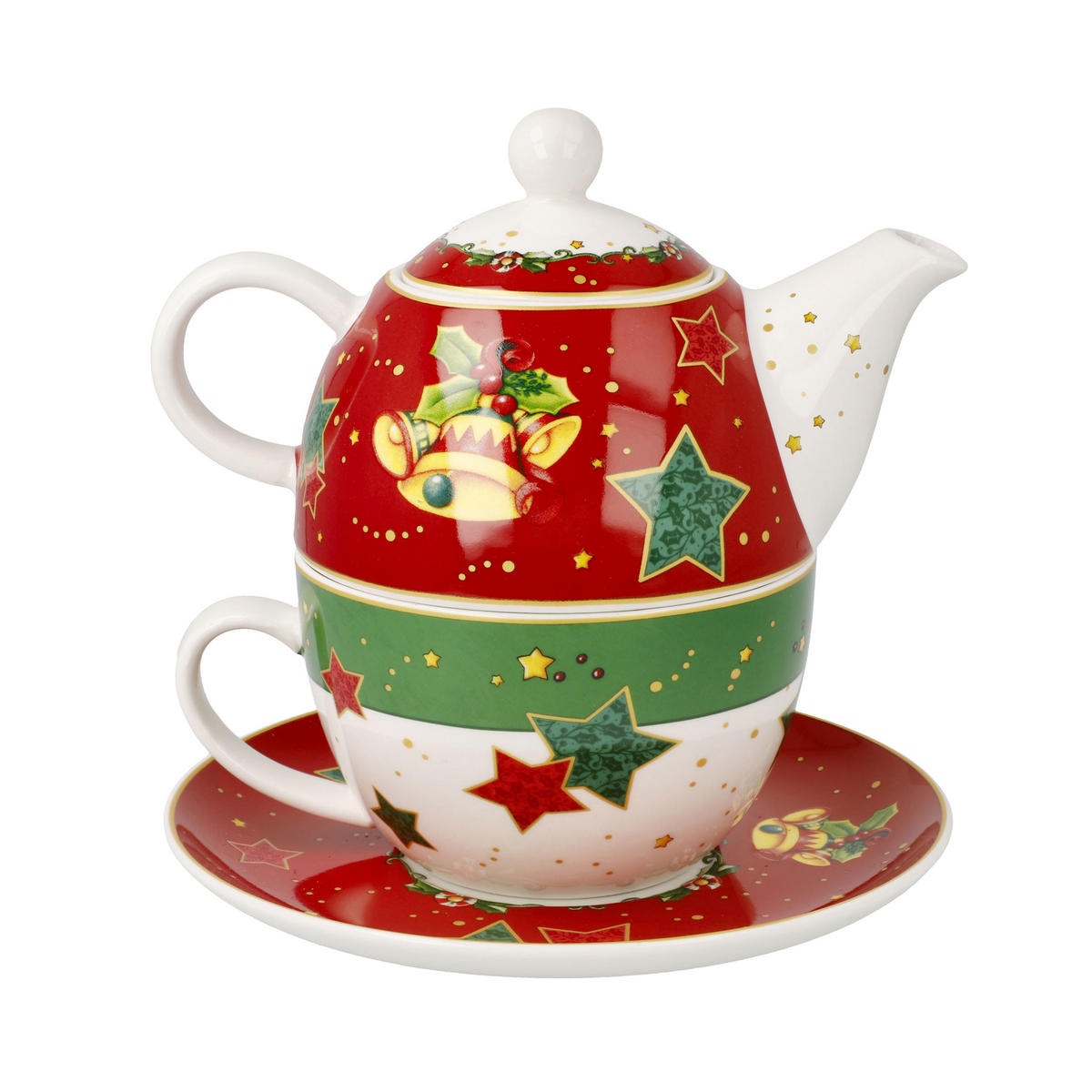 TEESET Tea for One Mary Engelbreit - Home Sweet Home 3-tlg., Fine Bone China, Bunt, 350 ml - Multicolor, Keramik (15.5/15.5/15.5cm) - Goebel