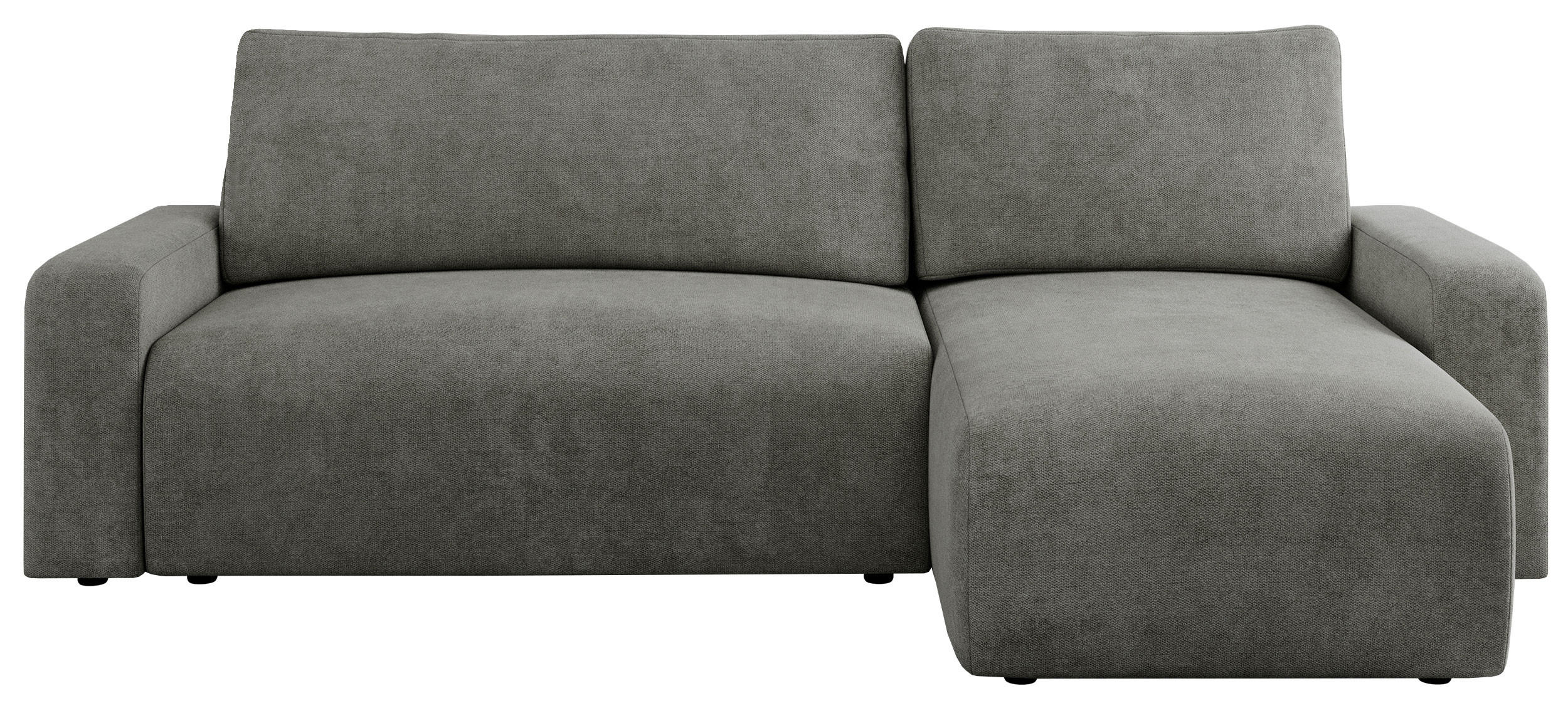 ECKSOFA ARGOS Grau Struktur - Schwarz/Grau, Kunststoff/Textil (245/150cm) - MKS