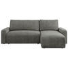 ECKSOFA ARGOS Grau Struktur - Schwarz/Grau, Kunststoff/Textil (245/150cm) - MKS